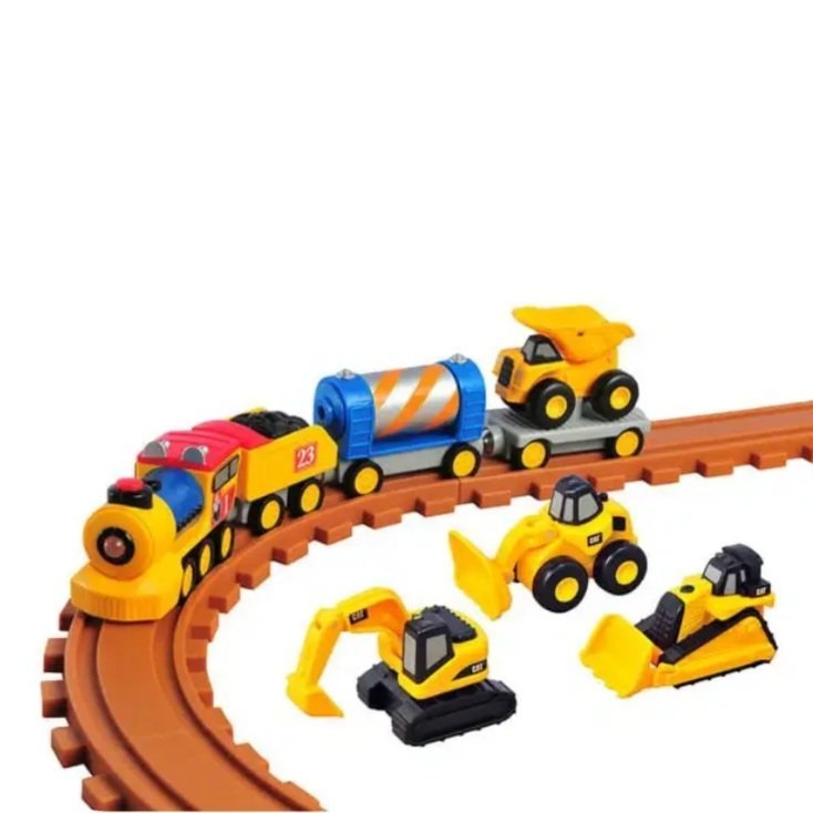 מסלול רכבת עם אורות