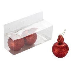 3 יחידות תפוחים גליטר אדום